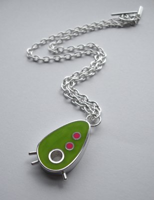 Lime and Pink Biomorph on Chain 2010