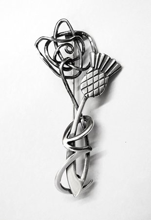 Thistle and Rose Kilt Pin