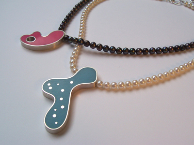 Biomorph and Pearl Necklaces