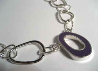 Purple Biomorph Link Chain