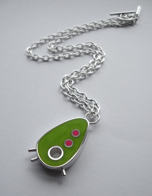 Lime and Pink Biomorph on Chain 2010