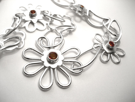 Ruby Flower Necklace