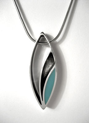 Turquoise Leaf Pendant