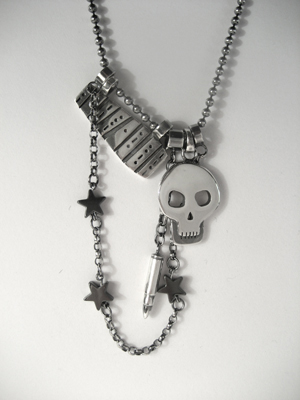 Skull and Bullet Pendants