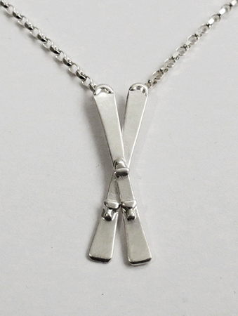 Crossed Skis Pendant