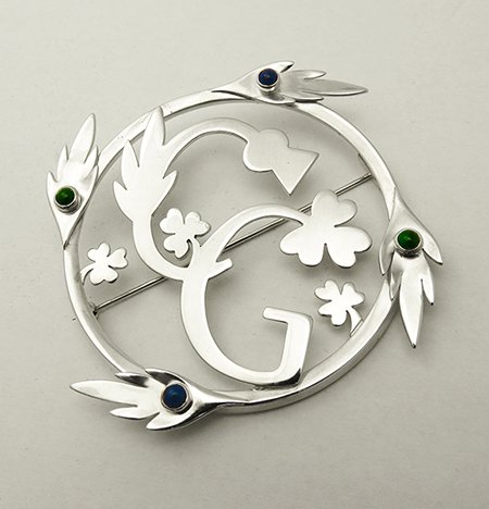 Thistle and Shamrock Plaid Brooch