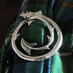 Dragon Plaid Brooch