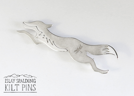 Fox and Dragonfly Kilt Pin