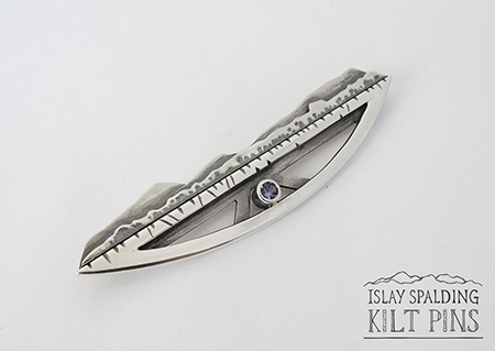 Edinburgh and Tanzanite Kilt Pin