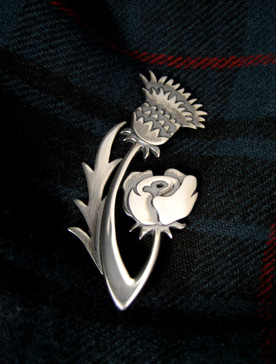 Thistle & Rose Kilt Pin